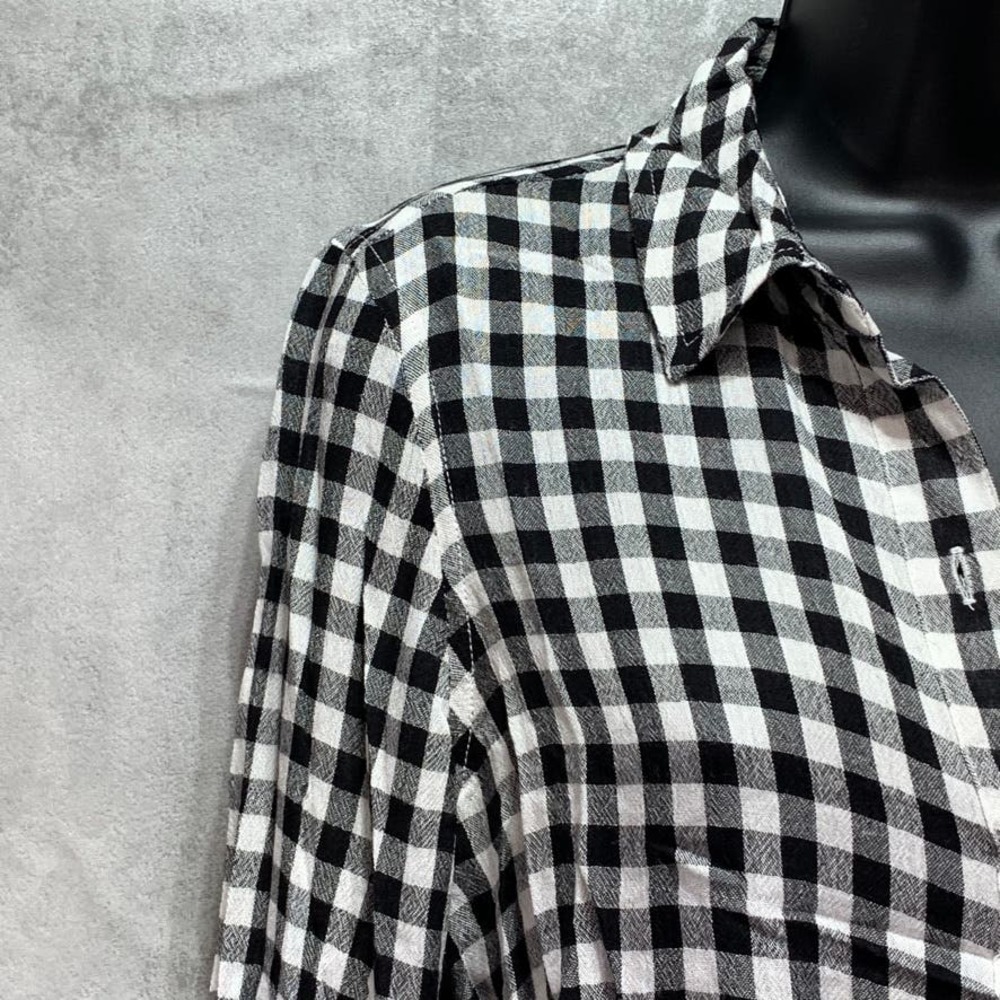 Abound Black/White Annet Check Weekend Tie Front - Picture 2 of 10